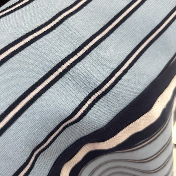 Draper James Dress Blue Stripes Womens Size Medium Ponte Stripe A-line - Picture 12 of 12